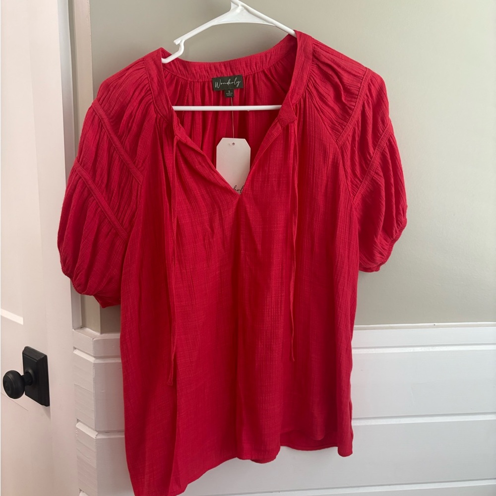 Wonderly Vibrant Red Blouse